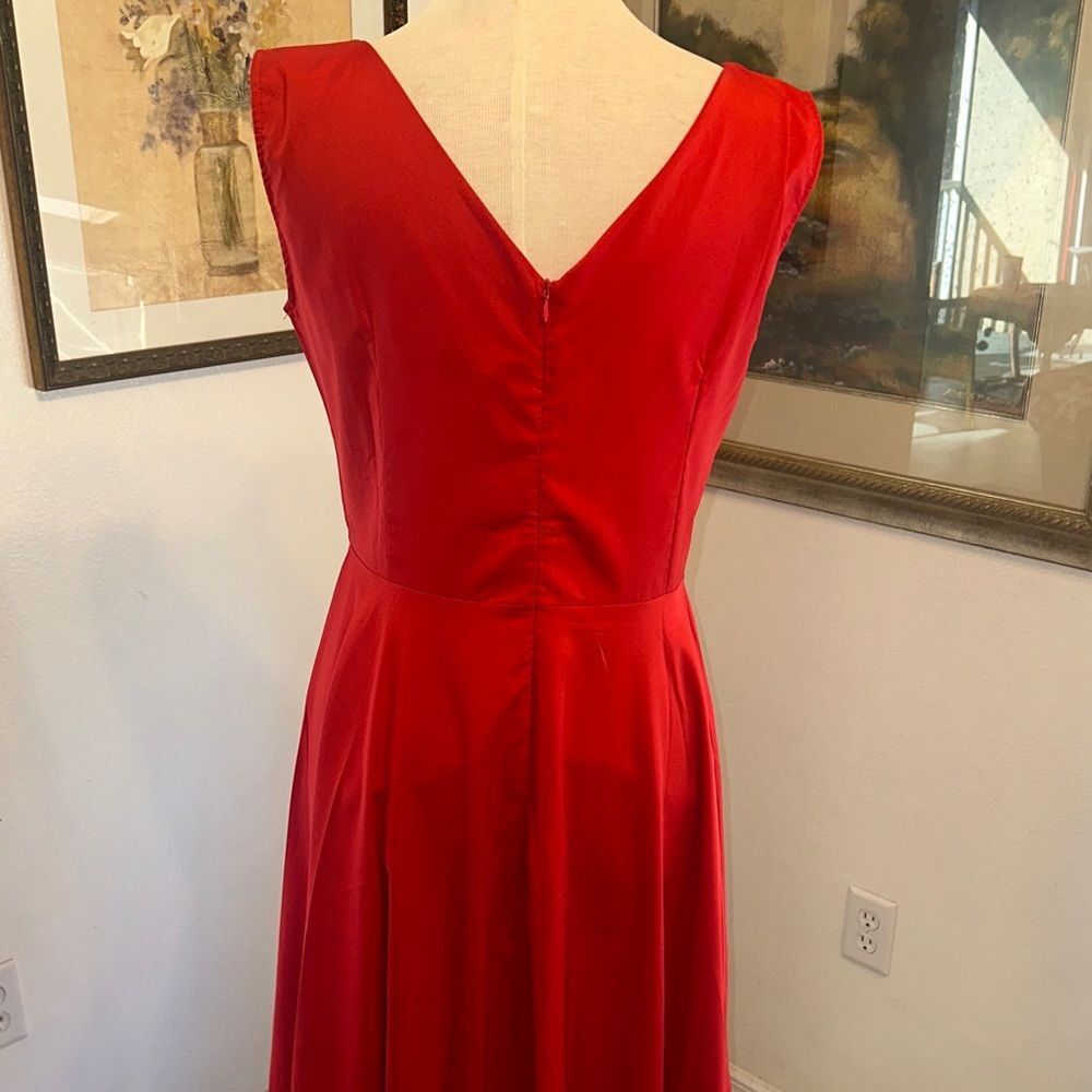 NWT Sucrefas Vibrant Red Sleeveless Dress Size Large - Picture 10 of 12